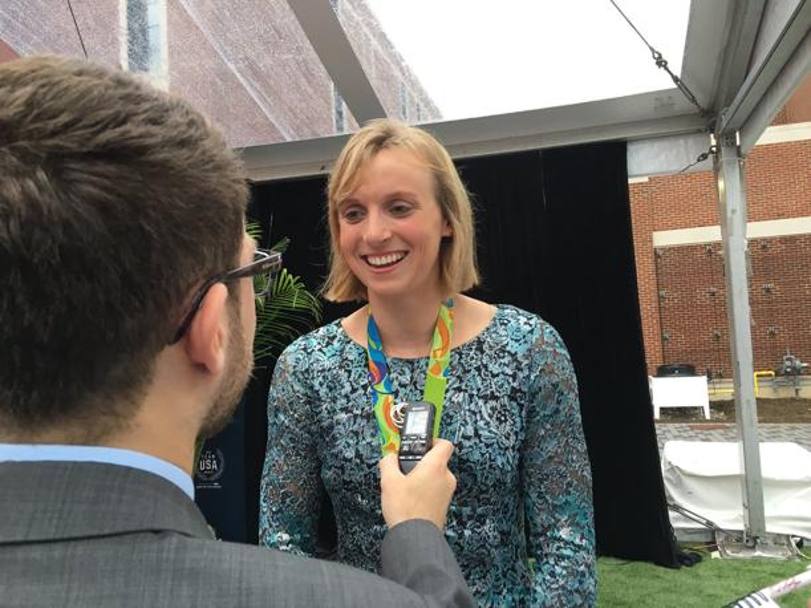 Katie Lececky intervistata prima del premio come miglior atleta dei Giochi